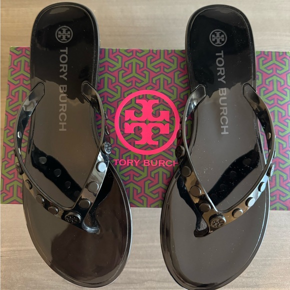 Tory Burch Women's Studded Jelly Sandals Size 7 - Picture 1 of 6